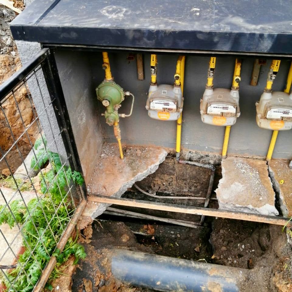 Batería de medidores de gas